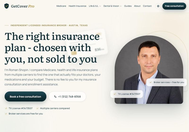 GetCover Pro — Независимый страховой брокер: Medicare, health, life, dental
